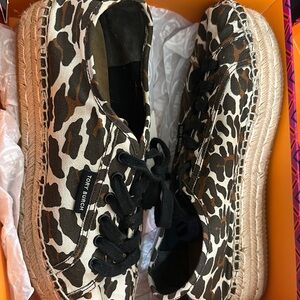 Tory Burch Leopard Print Espadrille Sneakers